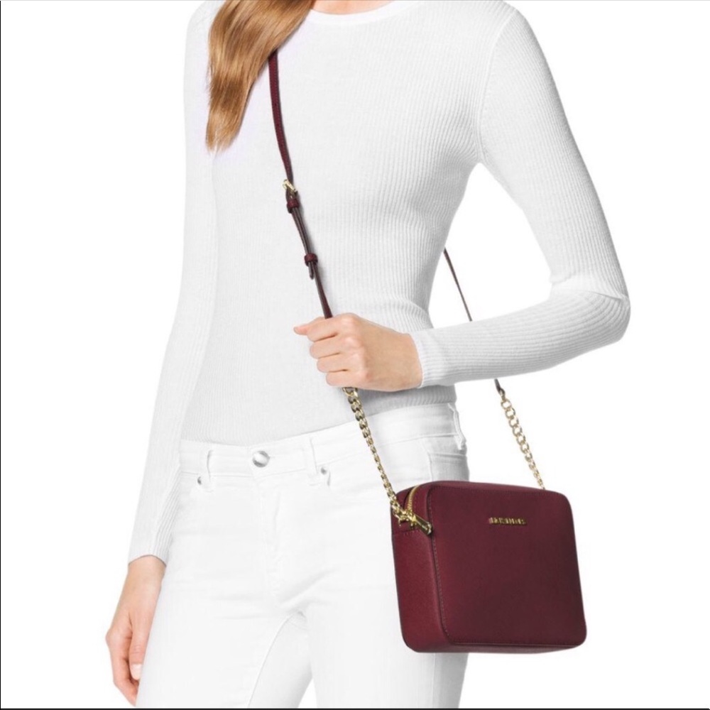 Micheal Kors burgundy crossbody